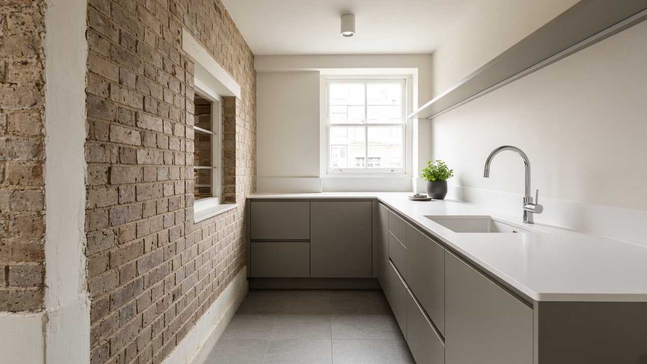 Riverside glass kitchens: Apollo Slab Tech vs Quartz vs Corian — Corian Worktops London