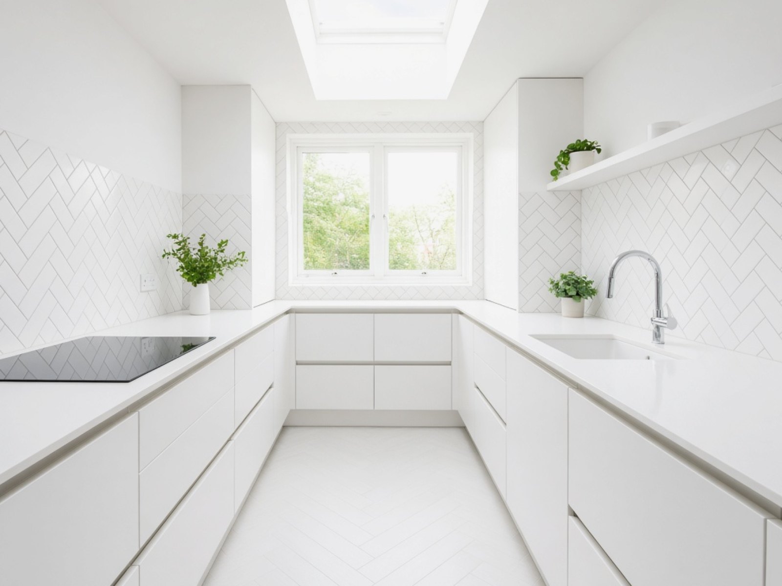 Sinks templated with the worktop
